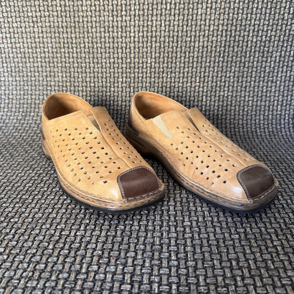 Josef Seibel Glenna Perforated Slip-On Leather Shoes Brown